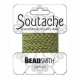 Beadsmith Cordón soutache Rayon 3mm - Celery ivy stripped